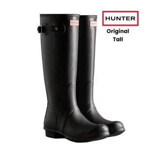 Hunter Black Tall Rain Boots